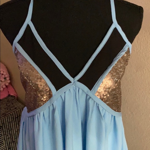 NWT Tobi Blue and sequined dress. - Picture 2 of 7